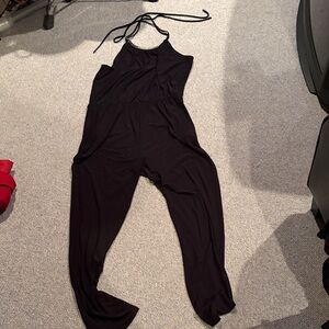 Charlotte Russe Black Sleeveless Jumpsuit